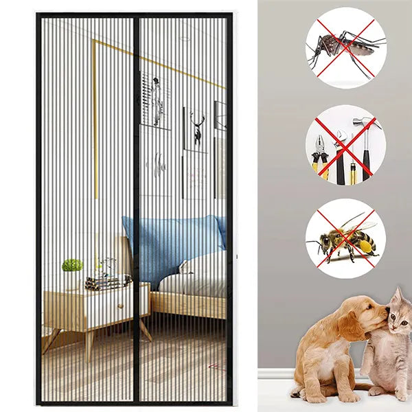 Cortina malla de puerta antimosquitos