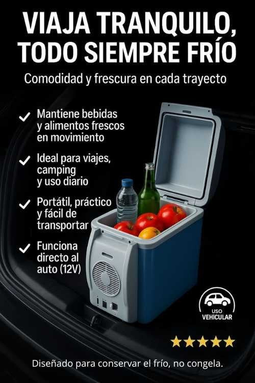 Refrigerador Portátil con Portavasos